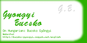 gyongyi bucsko business card