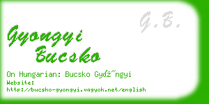 gyongyi bucsko business card